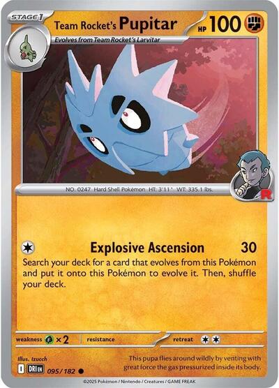 Team Rocket's Pupitar - 095/182 (Common) [DRI-095-C]