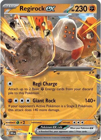 Regirock ex - 101/182 (Double Rare) [DRI-101-DR]