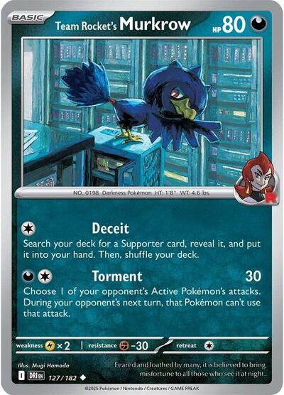 Team Rocket's Murkrow - 127/182 (Uncommon) [DRI-127-U]