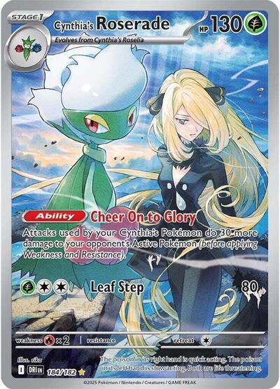 Cynthia's Roserade - 184/182 (Illustration Rare) [DRI-184-IR]