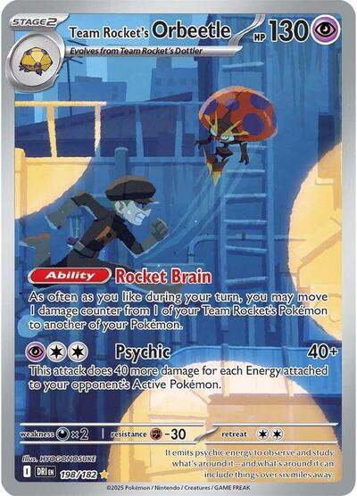 Team Rocket's Orbeetle - 198/182 (Illustration Rare) [DRI-198-IR]