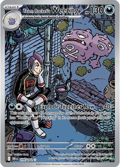 Team Rocket's Weezing - 199/182 (Illustration Rare) [DRI-199-IR]