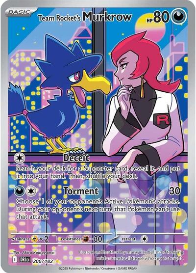 Team Rocket's Murkrow - 200/182 (Illustration Rare) [DRI-200-IR]