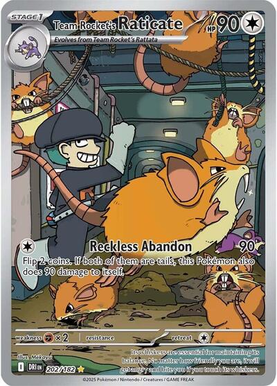 Team Rocket's Raticate - 202/182 (Illustration Rare) [DRI-202-IR]