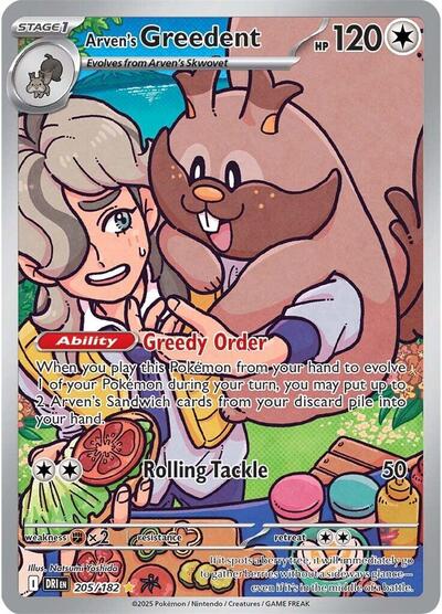 Arven's Greedent - 205/182 (Illustration Rare) [DRI-205-IR]