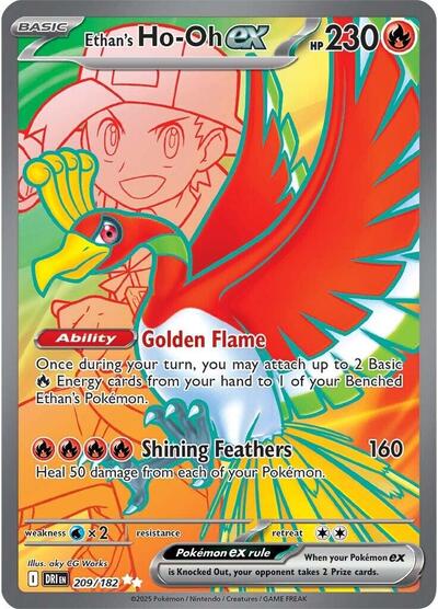 Ethan's Ho-Oh ex - 209/182 (Ultra Rare) [DRI-209-UR]