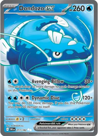 Dondozo ex - 211/182 (Ultra Rare) [DRI-211-UR]