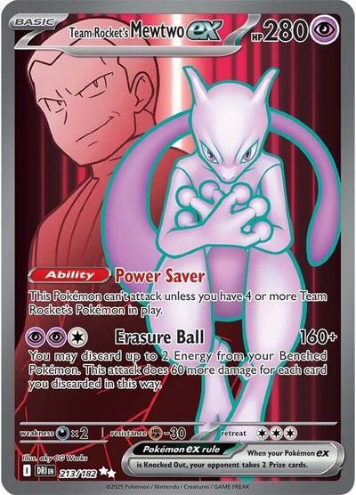 Team Rocket's Mewtwo ex - 213/182 (Ultra Rare) [DRI-213-UR]
