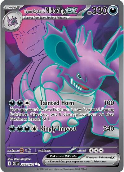 Team Rocket's Nidoking ex - 216/182 (Ultra Rare) [DRI-216-UR]