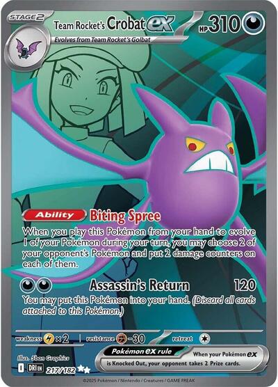 Team Rocket's Crobat ex - 217/182 (Ultra Rare) [DRI-217-UR]