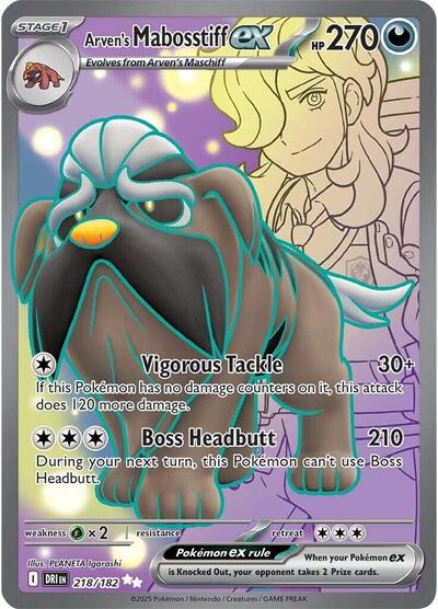 Arven's Mabosstiff ex - 218/182 (Ultra Rare) [DRI-218-UR]