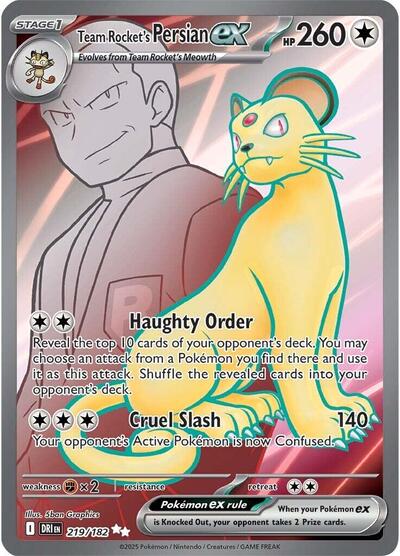 Team Rocket's Persian ex - 219/182 (Ultra Rare) [DRI-219-UR]