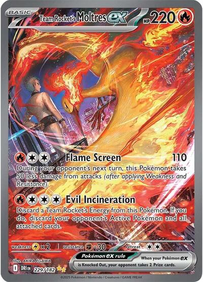 Team Rocket's Moltres ex - 229/182 (Special Illustration Rare) [DRI-229-SIR]