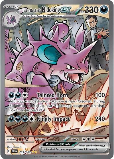 Team Rocket's Nidoking ex - 233/182 (Special Illustration Rare) [DRI-233-SIR]