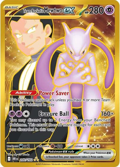 Team Rocket's Mewtwo ex - 240/182 (Hyper Rare) [DRI-240-HYR]