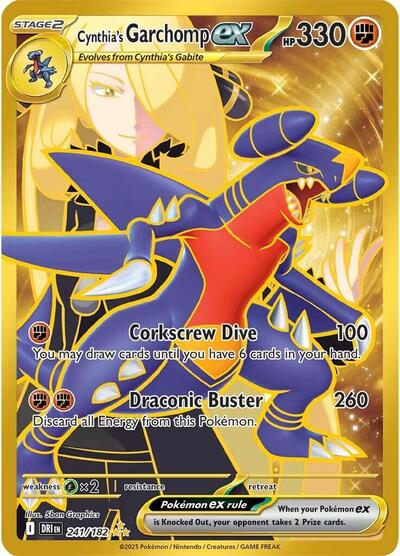 Cynthia's Garchomp ex - 241/182 (Hyper Rare) [DRI-241-HYR]