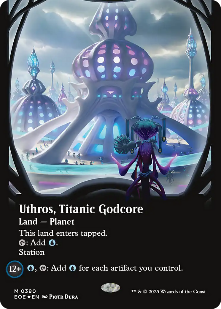 Uthros, Titanic Godcore - Borderless - Extended Art - Showcase - Galaxy Foil [EOE-380]