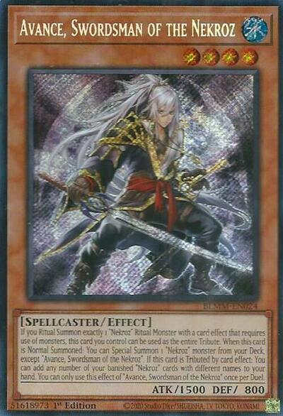 Avance, Swordsman of the Nekroz (Secret Rare) [BLMM-EN024-SeR]