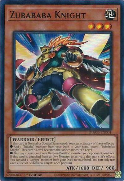 Zubababa Knight (Super Rare) [DUAD-EN001-SuR]