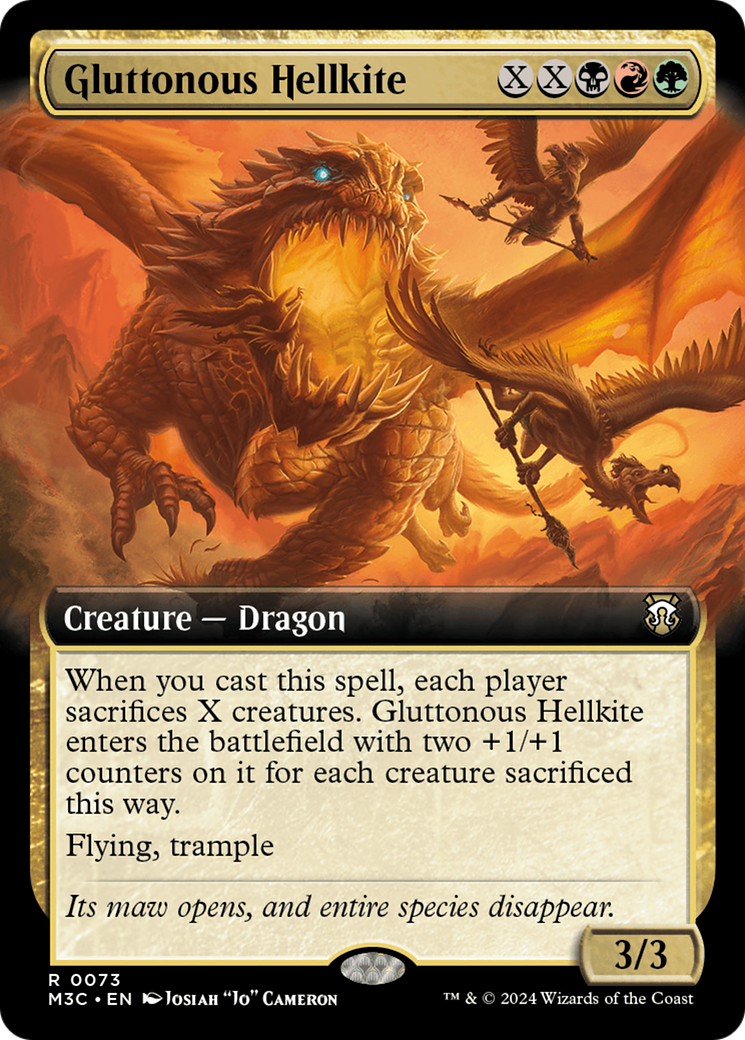 Gluttonous Hellkite - Extended Art [M3C-73]