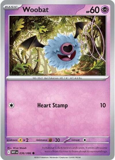 Woobat - 036/086 (Common) [WHT-036-C]