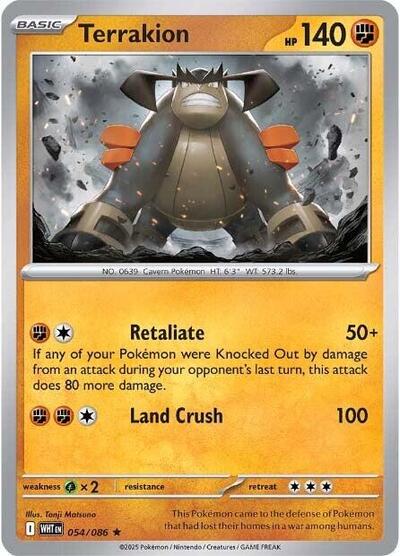Terrakion - 054/086 (Rare) [WHT-054-R]