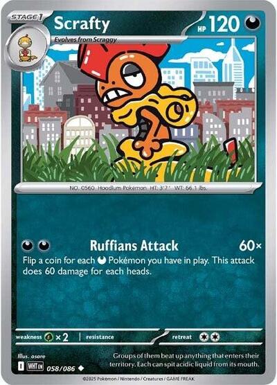 Scrafty - 058/086 (Uncommon) [WHT-058-U]