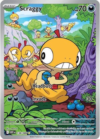 Scraggy - 138/086 (Illustration Rare) [WHT-138-IR]