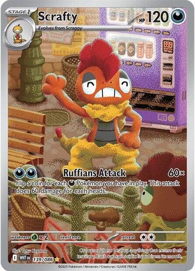 Scrafty - 139/086 (Illustration Rare) [WHT-139-IR]