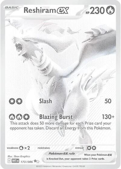Reshiram ex - 173/086 (Black White Rare) [WHT-173-BWR]