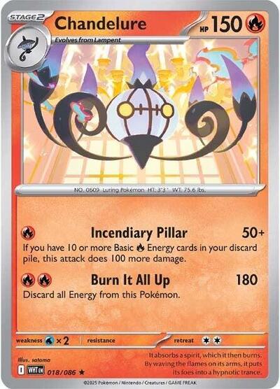 Chandelure - 018/086 (Rare) [WHT-018-R]