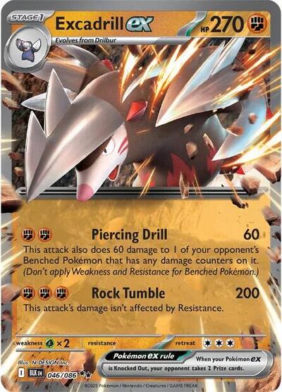 Excadrill ex - 046/086 (Double Rare) [BLK-046-DR]