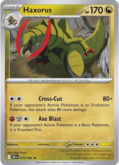 Haxorus - 070/086 (Rare) [BLK-070-R]