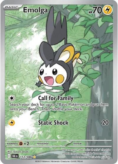 Emolga - 112/086 (Illustration Rare) [BLK-112-IR]