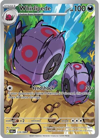 Whirlipede - 133/086 (Illustration Rare) [BLK-133-IR]