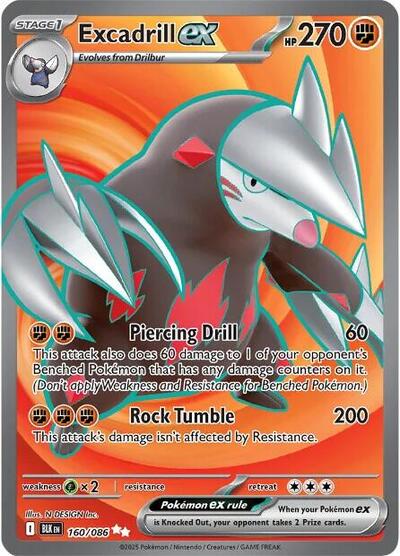 Excadrill ex - 160/086 (Secret Rare) [BLK-160-SR]