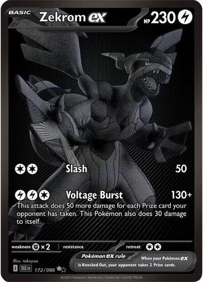 Zekrom ex - 172/086 (Black White Rare) [BLK-172-BWR]