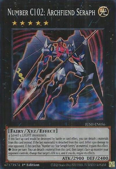 Number C102: Archfiend Seraph (Super Rare) [JUSH-EN056-SuR]