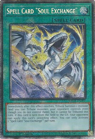 Spell Card "Soul Exchange" (Starlight Rare) [MP25-EN007-StR]