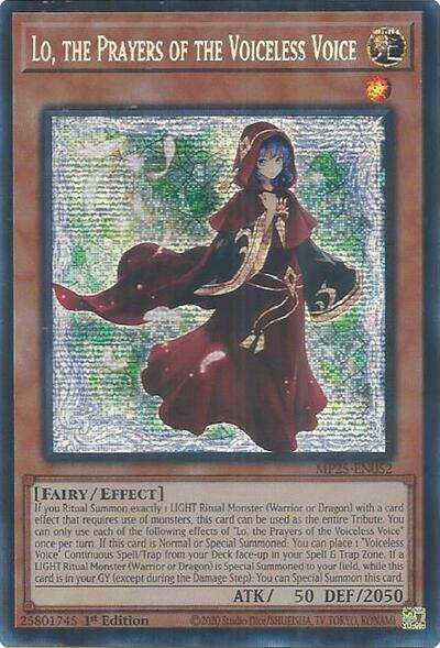 Lo, the Prayers of the Voiceless Voice (Prismatic Secret Rare) [MP25-EN052-PrSR]
