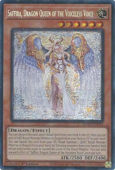 Saffira, Dragon Queen of the Voiceless Voice (Prismatic Secret Rare) [MP25-EN053-PrSR]
