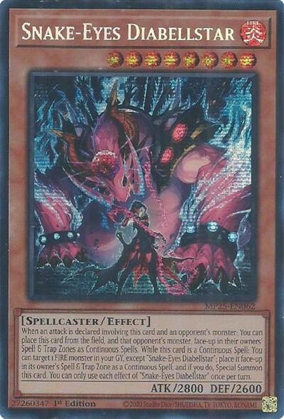 Snake-Eyes Diabellstar (Prismatic Secret Rare) [MP25-EN062-PrSR]