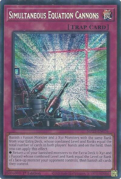 Simultaneous Equation Cannons (Prismatic Secret Rare) [MP25-EN076-PrSR]