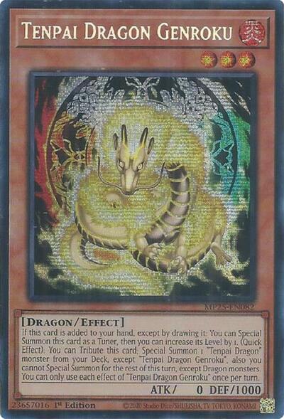 Tenpai Dragon Genroku (Prismatic Secret Rare) [MP25-EN082-PrSR]