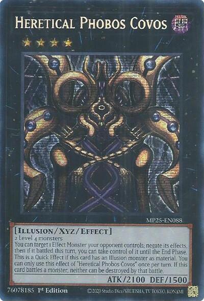 Heretical Phobos Covos (Prismatic Secret Rare) [MP25-EN088-PrSR]
