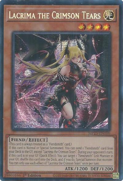 Lacrima the Crimson Tears (Prismatic Secret Rare) [MP25-EN100-PrSR]