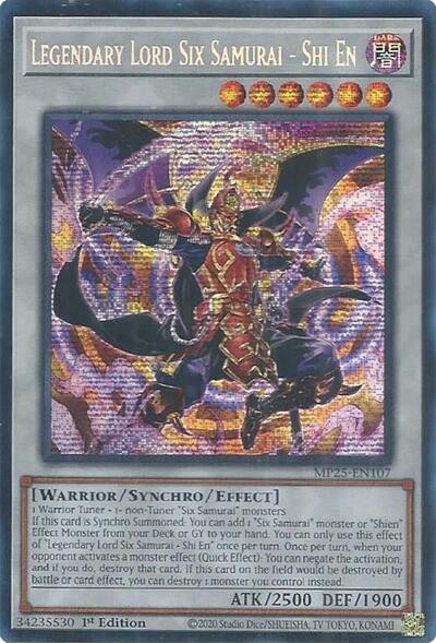 Legendary Lord Six Samurai - Shi En (Prismatic Secret Rare) [MP25-EN107-PrSR]