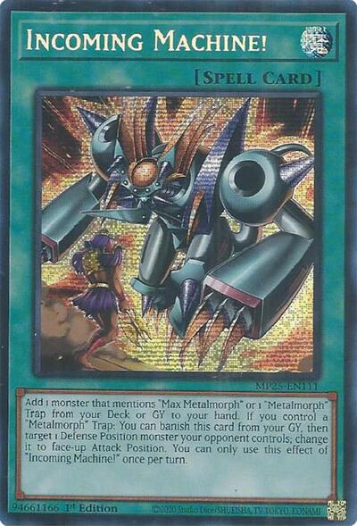 Incoming Machine! (Prismatic Secret Rare) [MP25-EN111-PrSR]