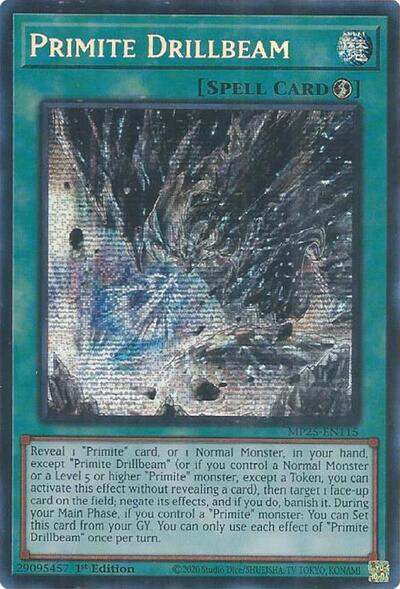 Primite Drillbeam (Prismatic Secret Rare) [MP25-EN115-PrSR]