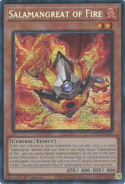 Salamangreat of Fire (Prismatic Secret Rare) [MP25-EN144-PrSR]